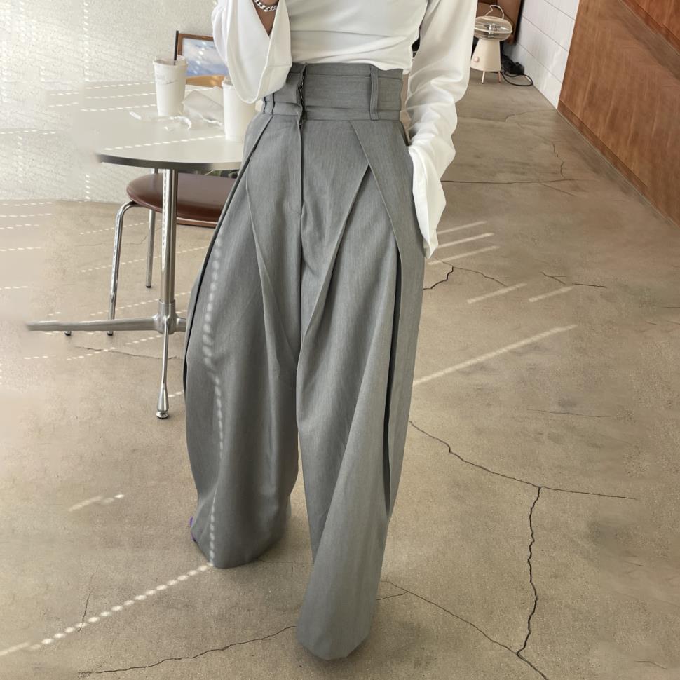 Three-dimensional Waist Wide Leg High Drooping Casual Pants