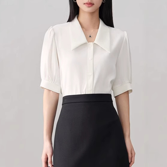 Short-sleeved Shirt Women's Design Loose Commuting To Work