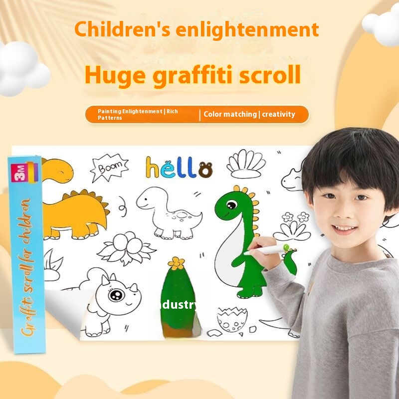 Graffiti Painted Drawing Paper Creative Handmade Coloring Cloth