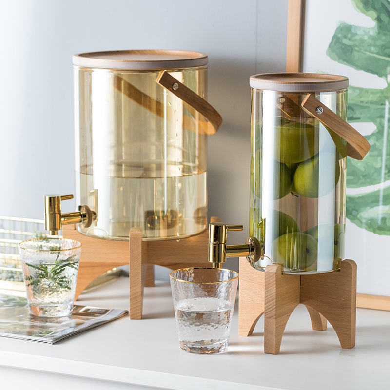 Self-service Juice Dispenser With Faucet Cold Drink Barrel Creative