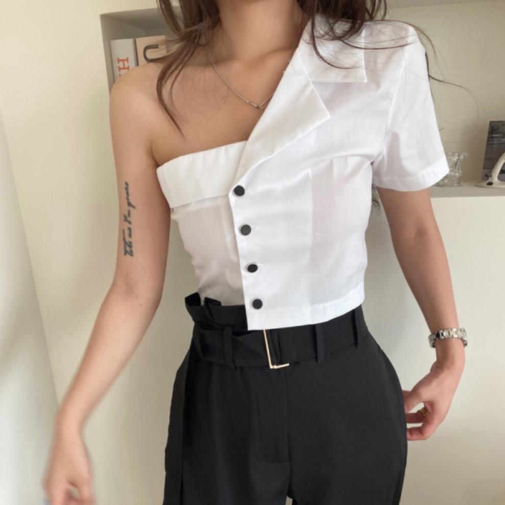 Summer Fashionable Irregular Off-shoulder Design Tube Top