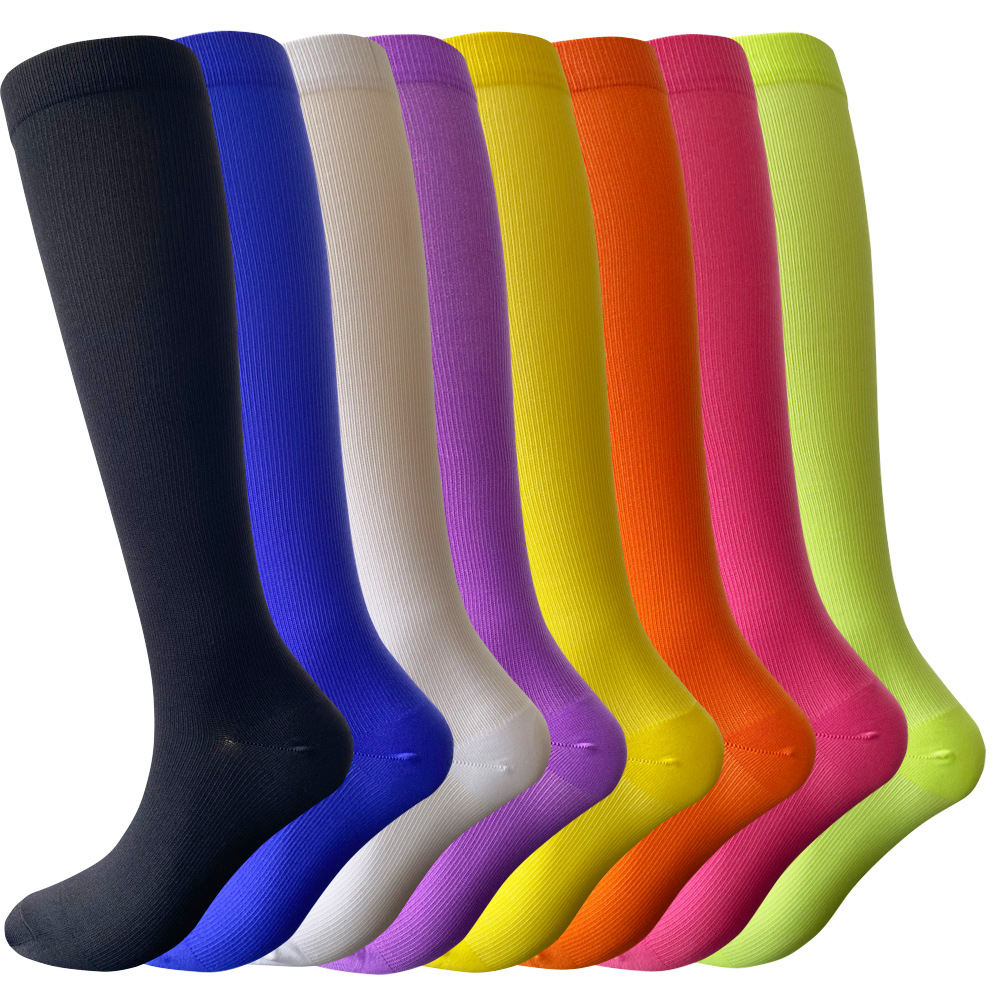 Solid Color Sports Compression Stockings Fitness Running