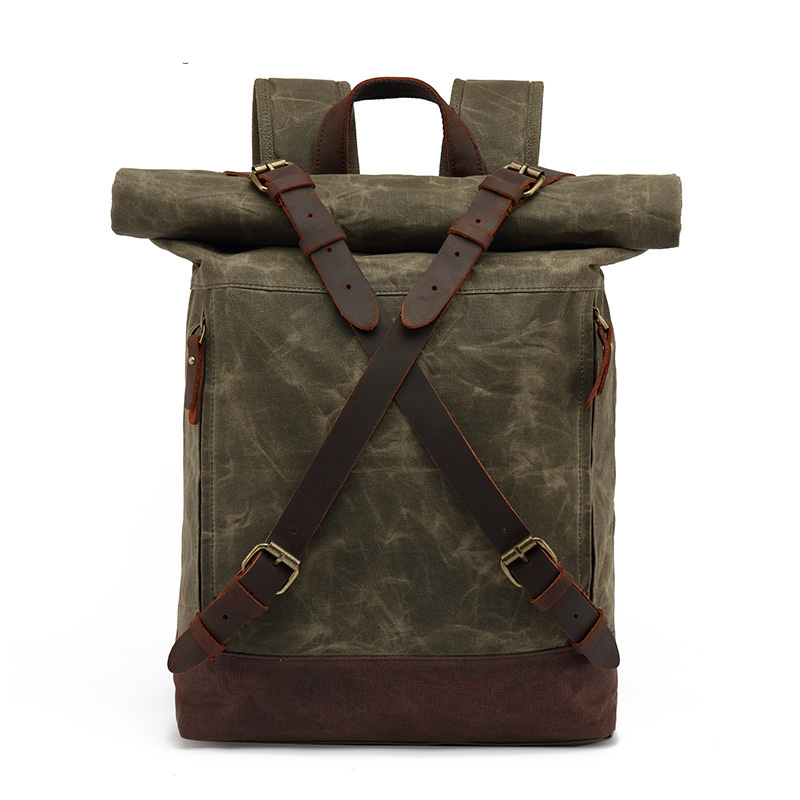 Head Layer Leather Men's And Women's Shoulders Travel Computer Backpack
