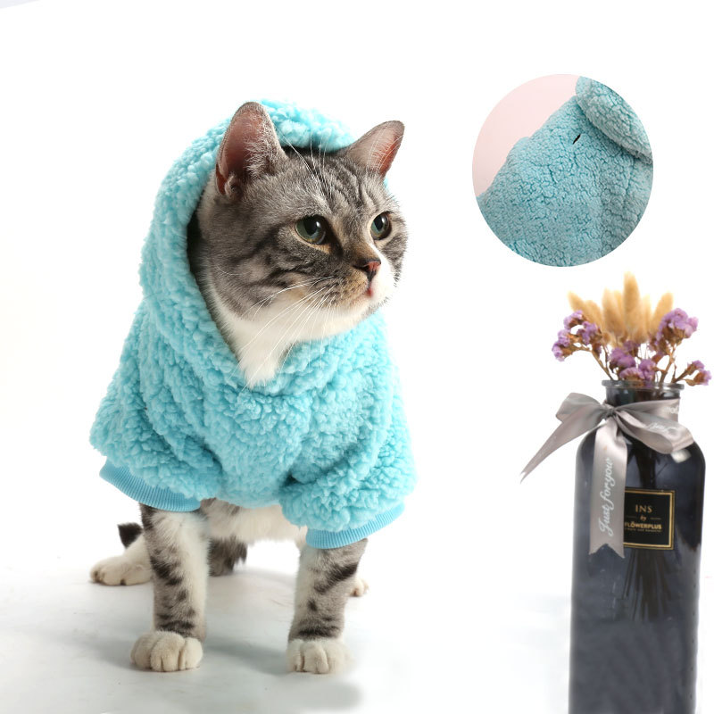 Cotton Fleece Solid Color Small And Medium-sized Dog Cat Sweater