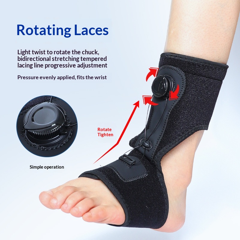 Adjustable Compression Ankle Brace With Hook Loop Fastener - Soccer