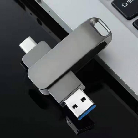 Mobile USB Drive Rotating Metal Computer Cellphone Dual-use Fast