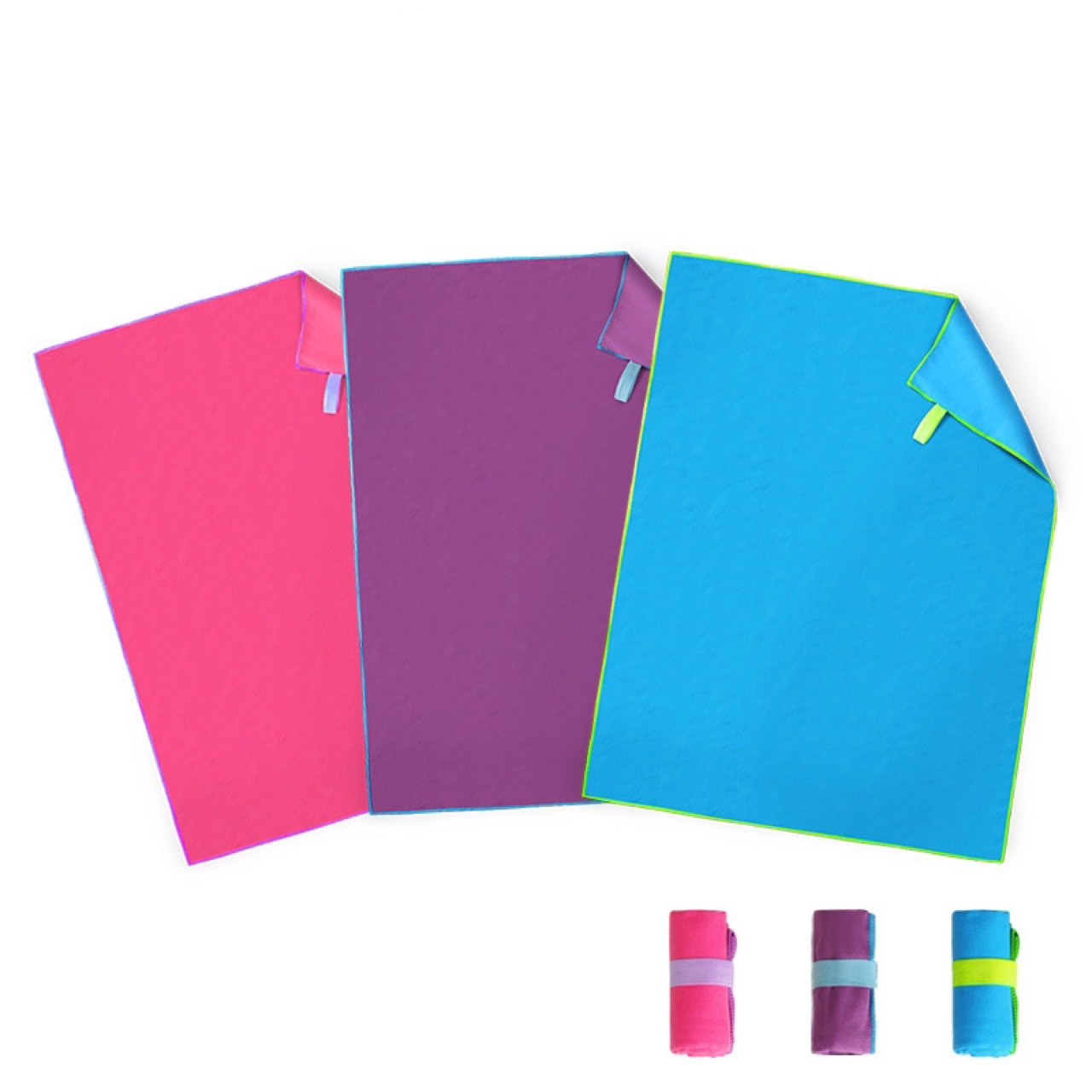 Microfiber Double-sided Fleece Quick-drying Portable Swimming Towel With