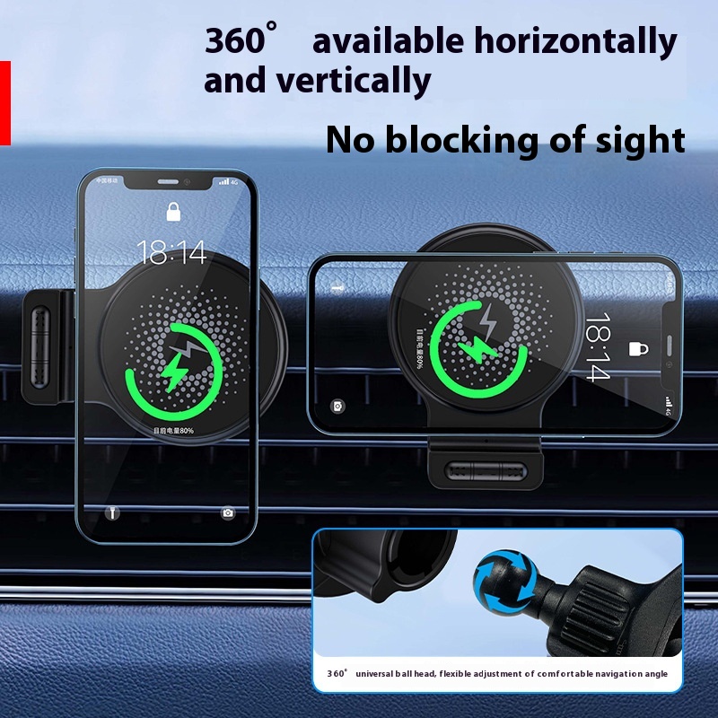 Car Magnetic Wireless Charger 15w Convenient Charging Bracket