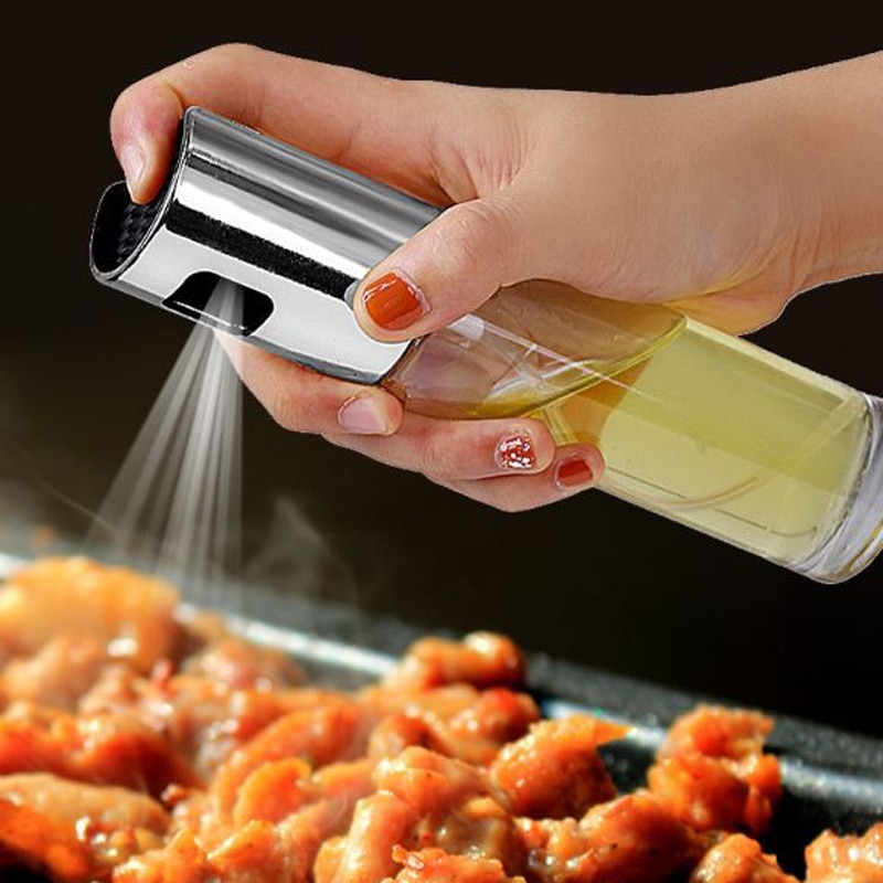 BBQ Healthy Kitchen Cooking Oil Vinegar Spray Bottle Push Type