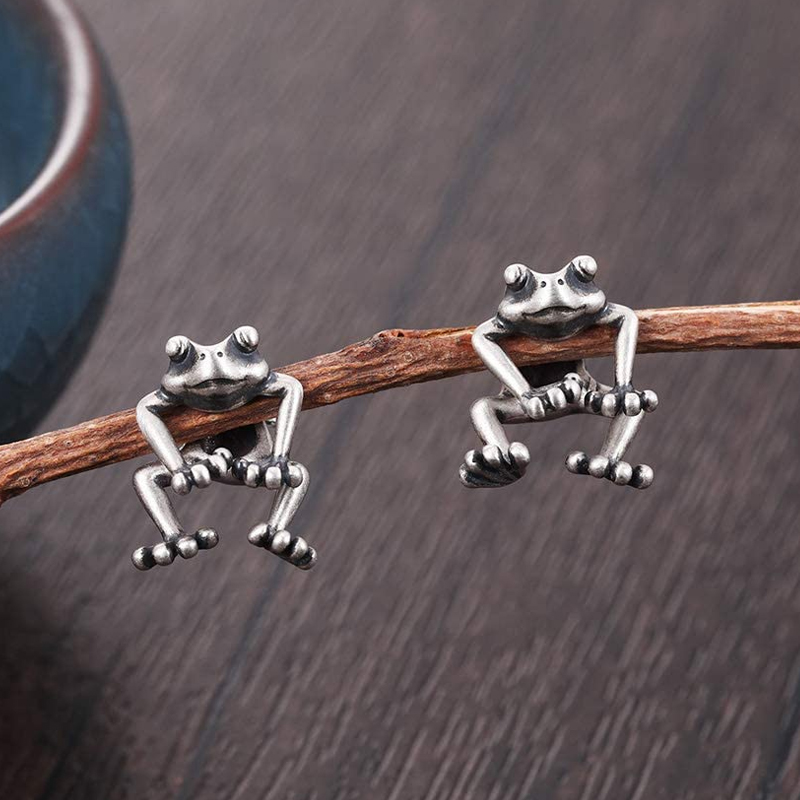 Cute Frog Earrings Funny Animal For Women Girls Stud Jewelry Gifts