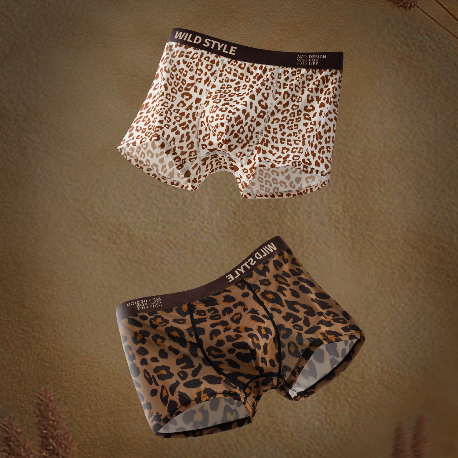 Ice Silk Underwear Leopard Print