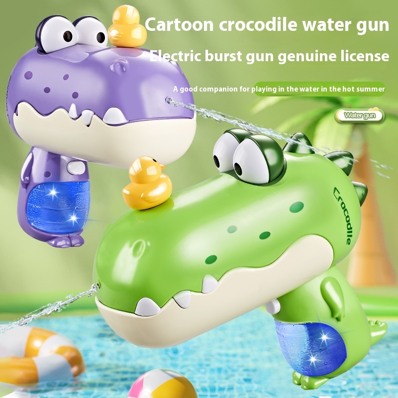 Children's Electric Continuous Hair Cartoon Water Pistols Fight Toy