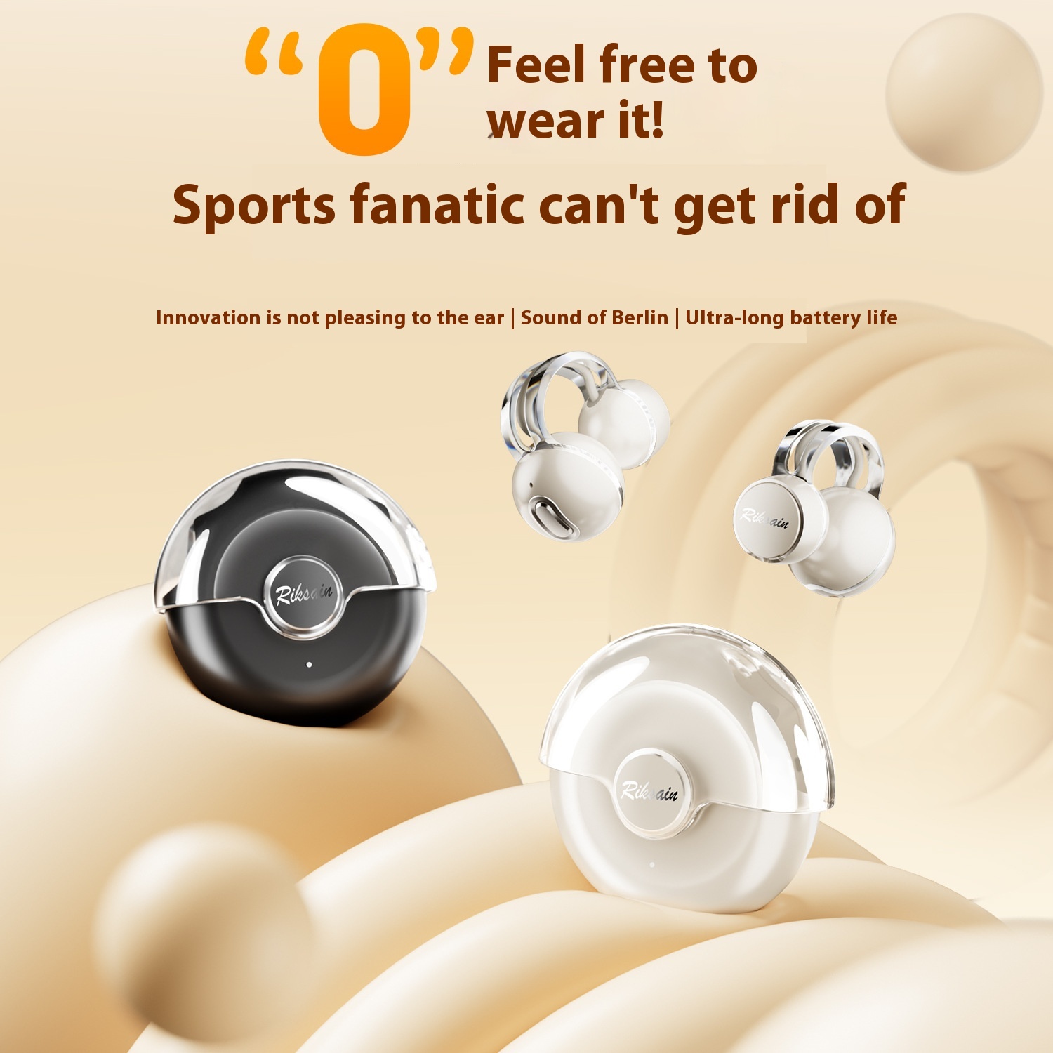 S36 Sports BLUETOOTH Headset Clip Ear Wireless Non In-ear