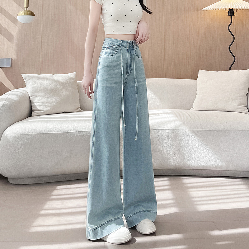 Jeans Women's Loose High Waist Moonlight Blue Wide Leg Trousers