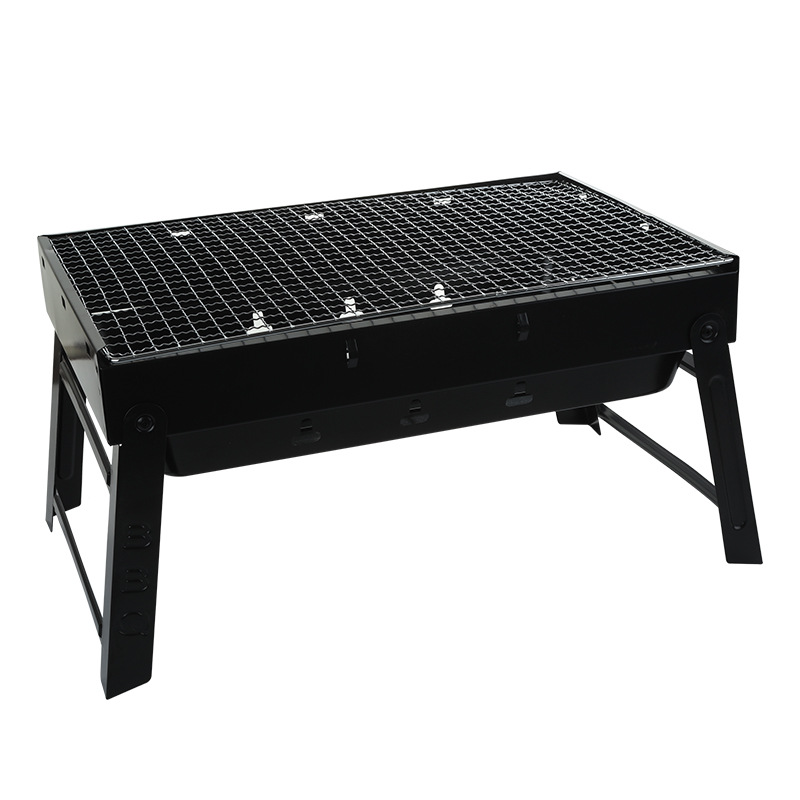 Stainless Steel Folding Barbecue Grill Charcoal Korean Skewers