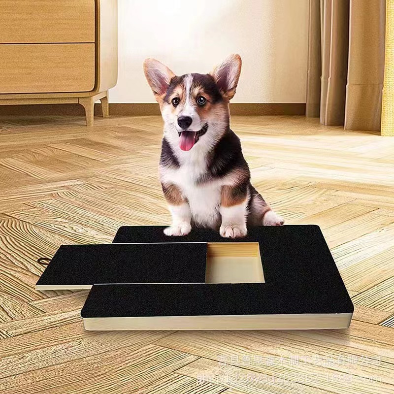 Pet Wooden Nail Scraper Board - Solid Wood Dog File Grooming Tool For