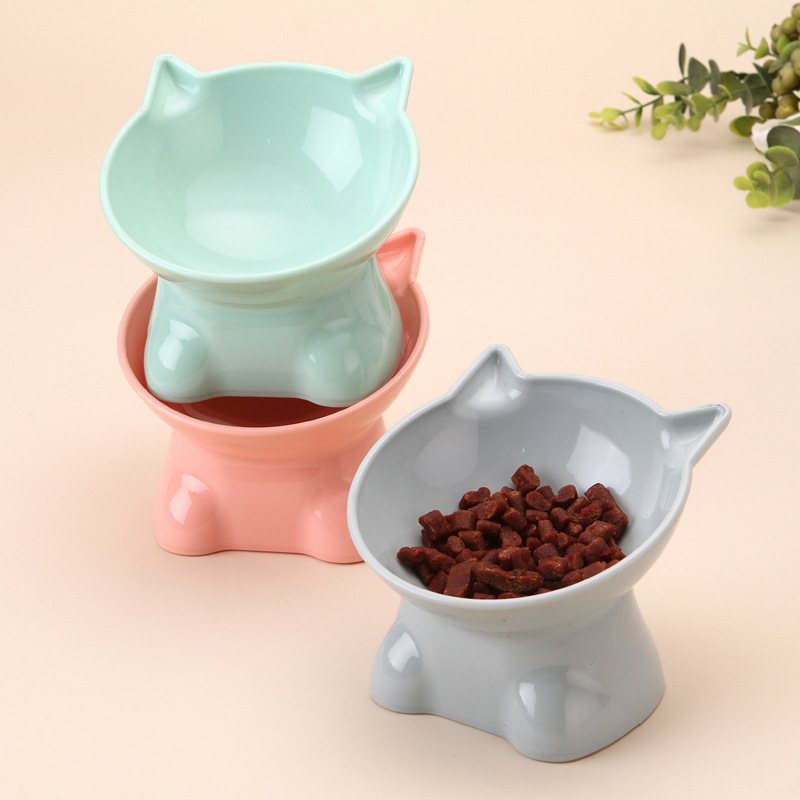 Nordic Style Pet Bowl Protective Cervical Kneeling High Foot Anti-tumble
