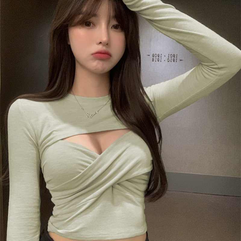 Sexy Pure Desire Style Sling Design Sense Sneaky Girl Long Sleeve