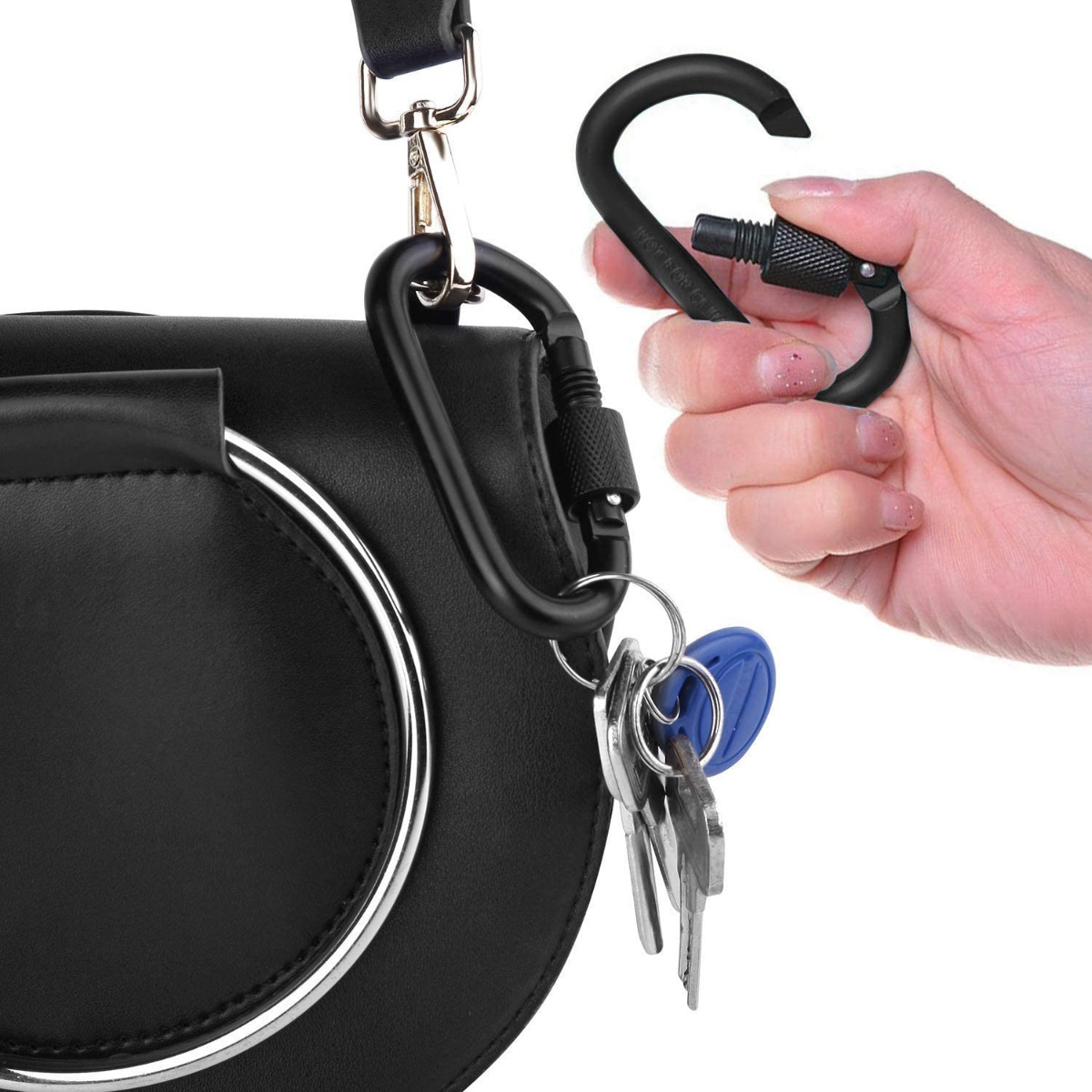 No. 8 Carabiner D Type Bold 8cm Aluminum Alloy