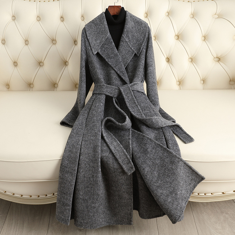Women's Reversible Cashmere Coat Mid-length