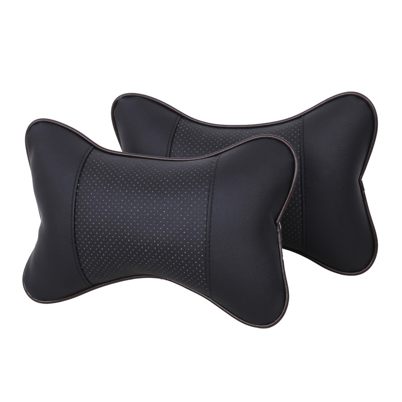 2 PCS Leather Car Neck-rest Pillow With Multi Color