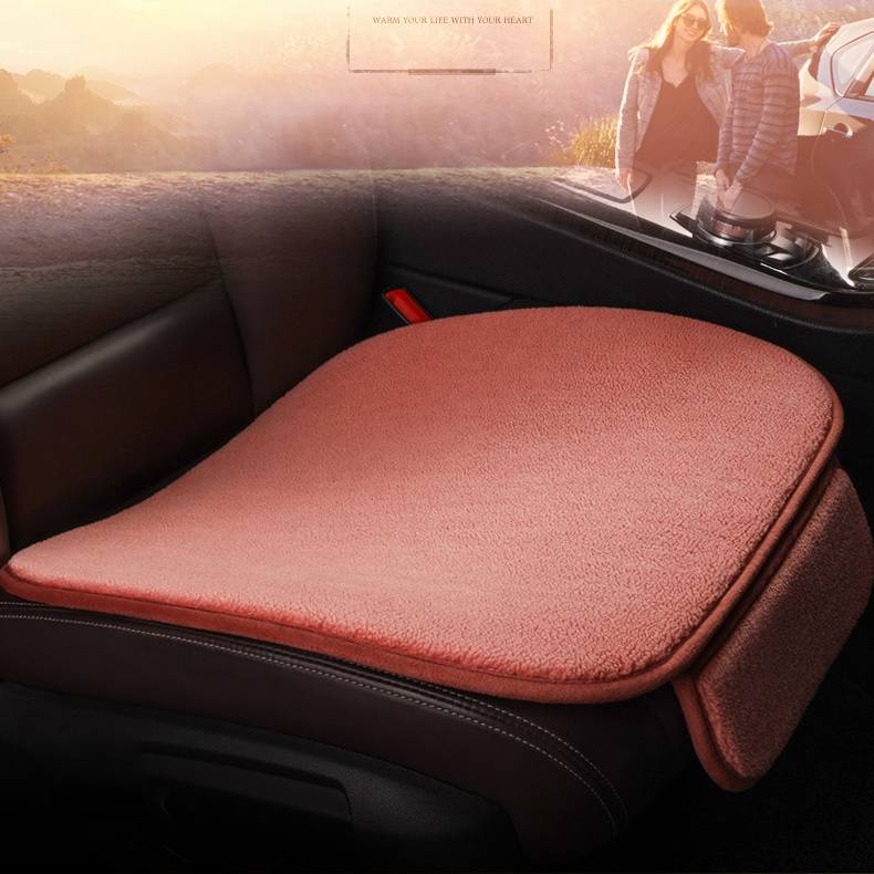 Car Seat Cushion Fleece Plush Winter Without Backrest Single Piece