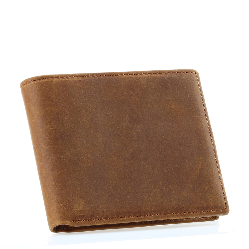 Horse Leather Men Wallet Ultra-thin Casual Short