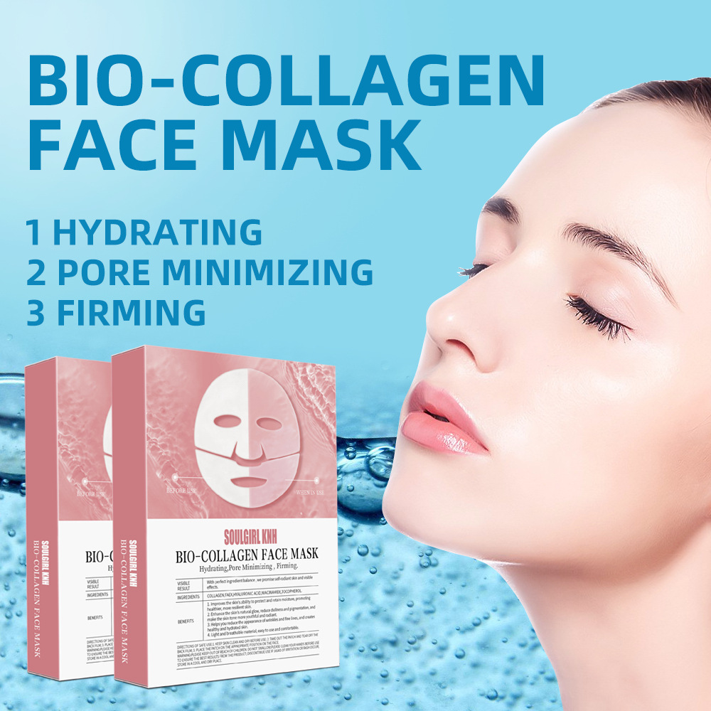 White To Transparent Collagen Split Mask Soluble Ice