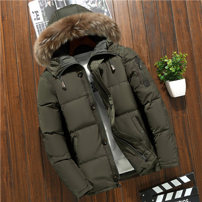 Men's Down Jacket Short White Duck