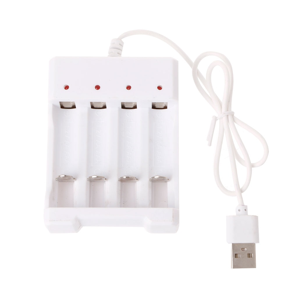 Battery Charger Adapter 1.2v Universal Smart 4slot Rechargeable USB Plug