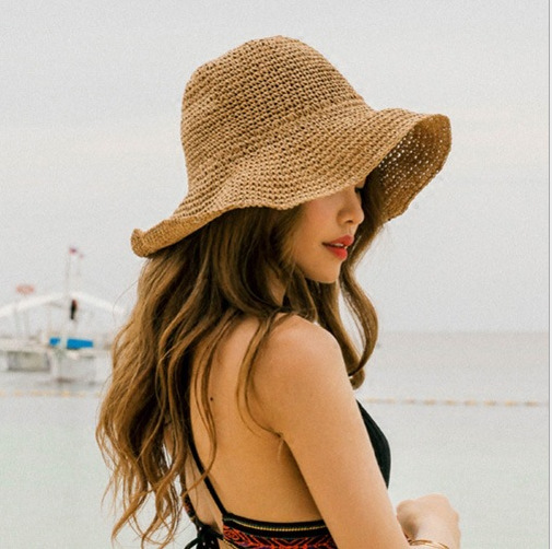 Summer Outing Sunscreen Hat For Women With Foldable Straw Hats Holiday
