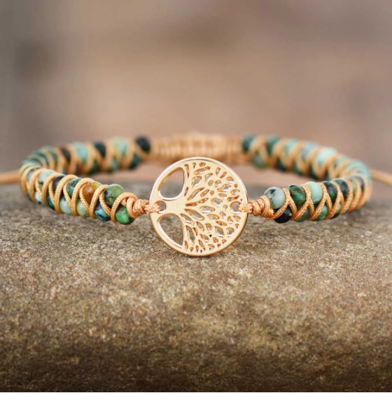 Natural Agate Beads Hand-woven Yoga Friendship Lover Bracelet