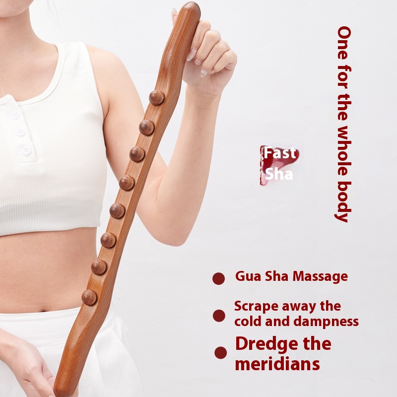 Eight Beads Universal Carbonized Massage Point Scraping Dry Stick