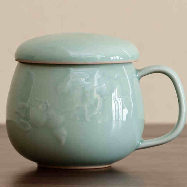 Mug Porcelain Tea Brewing Water Separation Cup