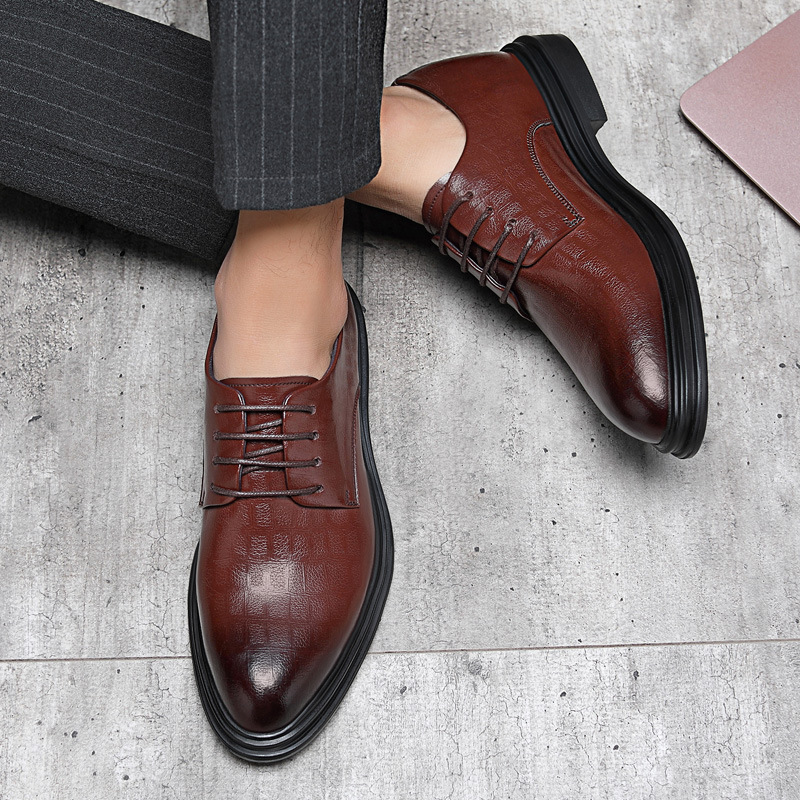 Business Formal Wear Leather Shoes Men's Breathable