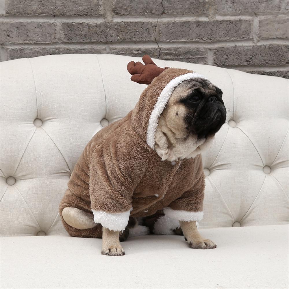 Pet Dog Clothes Elk Double Padded