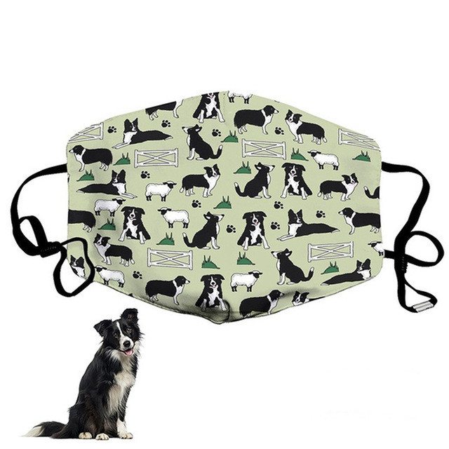 Dog Calico Mask Dust-proof And Cold-proof Washable