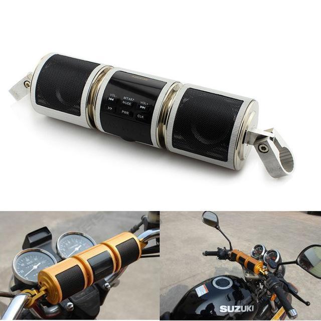Motorcycle BLUETOOTH Music Player MP3 Stereo Speaker FM Radio Adjustable