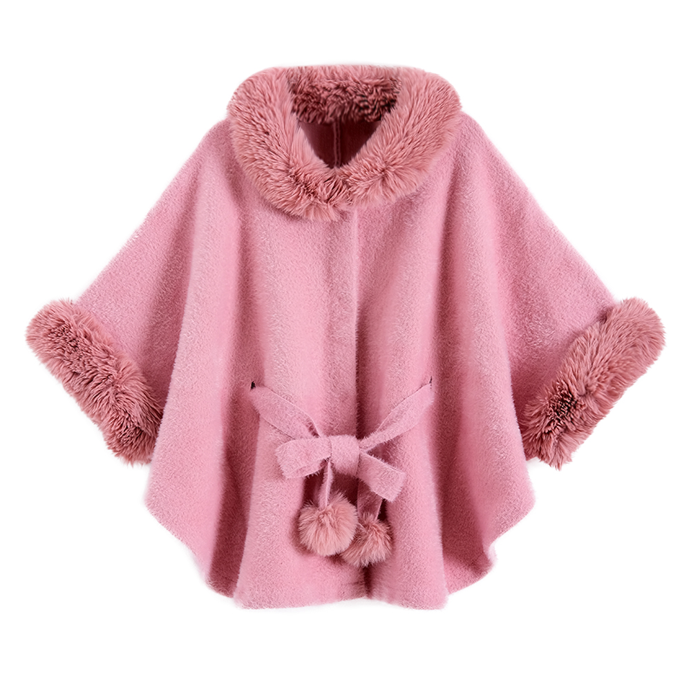 Big Fur Collar High-grade Artificial Mink Belt Shawl