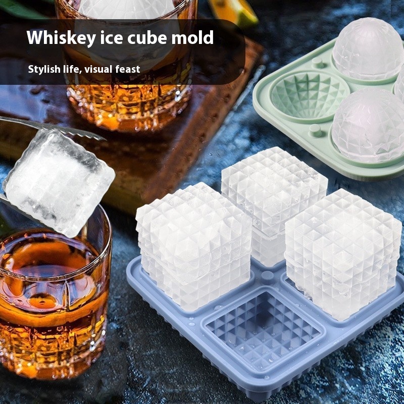 Silicone Ice Tray Whiskey Cube Mold