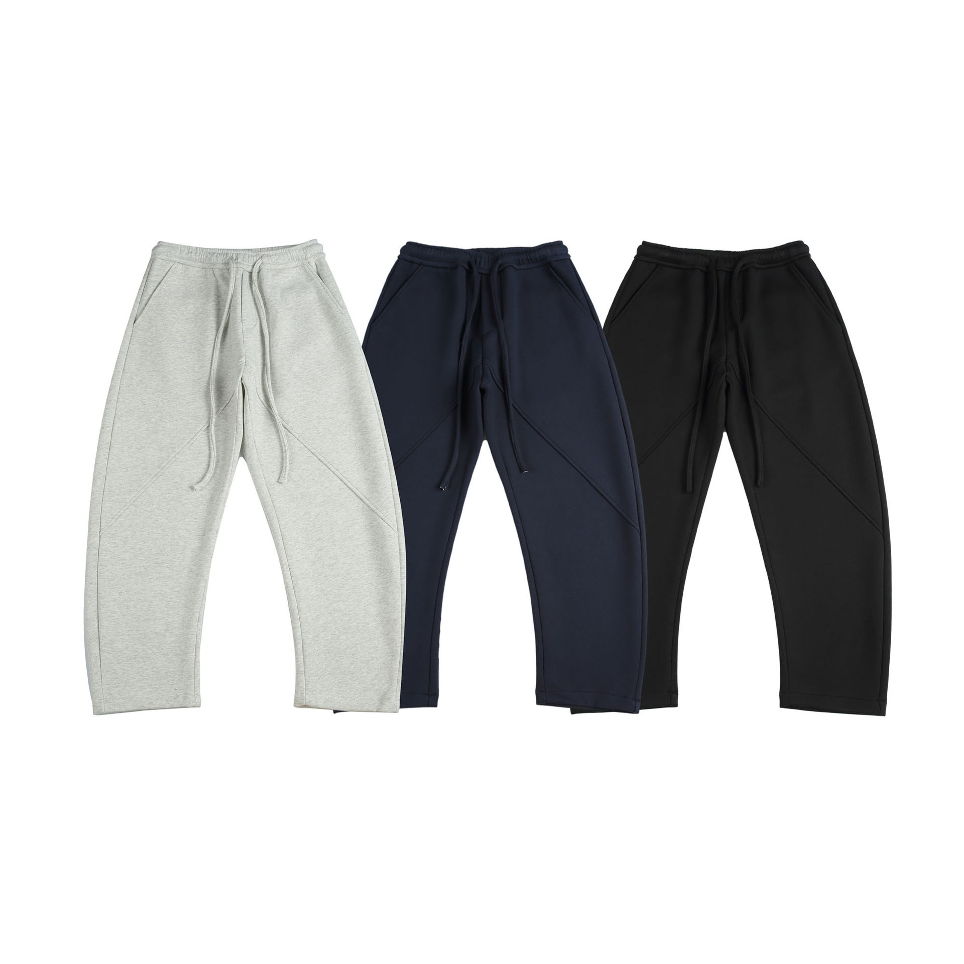 3D Cutting Loose Casual Pants Men's Trendy Long