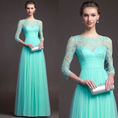 Long Sleeve Lace See-through Dress