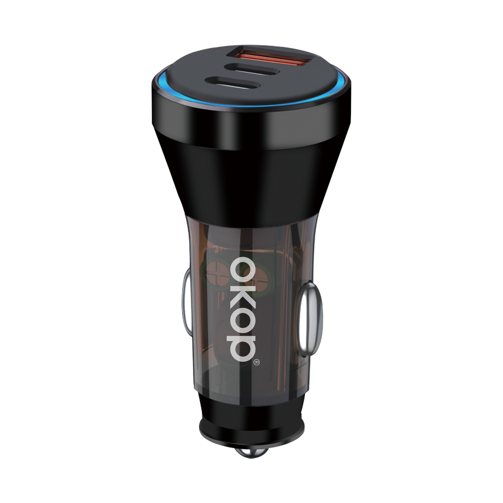 KP-C105 Best-selling Multi-port Car Charger USB Type-c With Super-fast