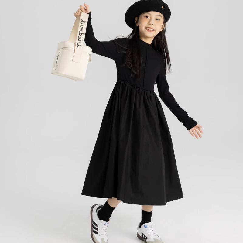 Children Princess Long Sleeve Knitted Dress