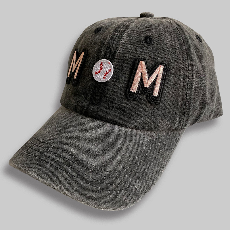 Baseball Mother Letter Embroidered Cap Men And Women Sports Denim