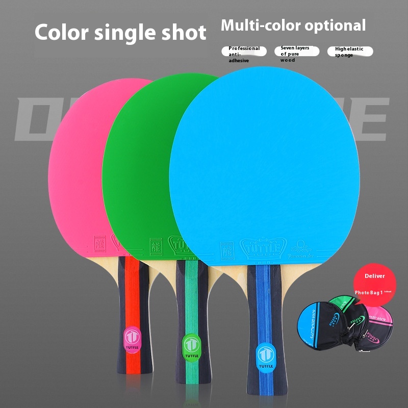Colorful Pure Wood Single Racket Cover Professional High Elastic Long