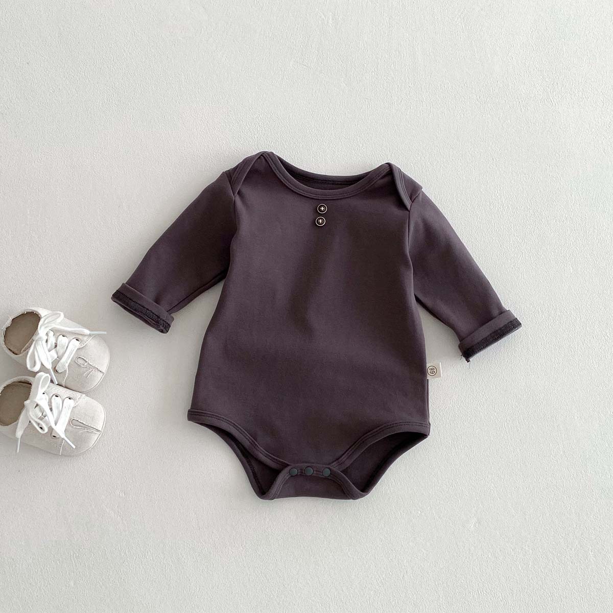 Newborn Clothes Baby Spring And Autumn Solid Color Long Sleeve Butt Wrap
