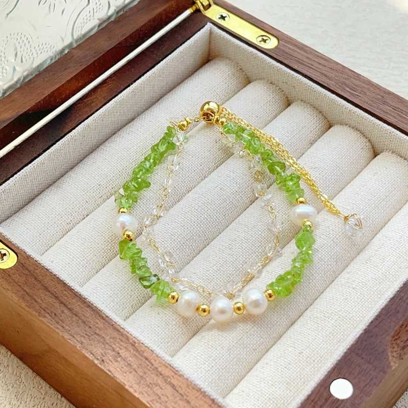 Olivine Gravel-shaped Freshwater Pearl Women's Non-mainstream Fresh