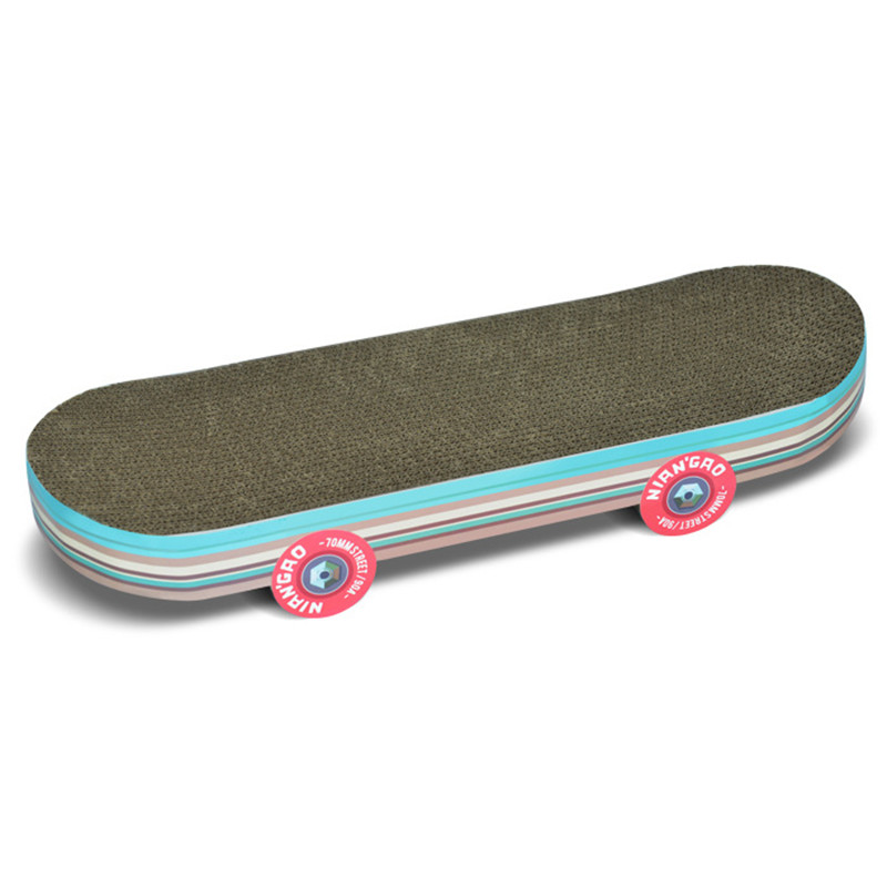 Rice Cake Skateboard Cat Scratching Board Corrugated Small Supplies Toys