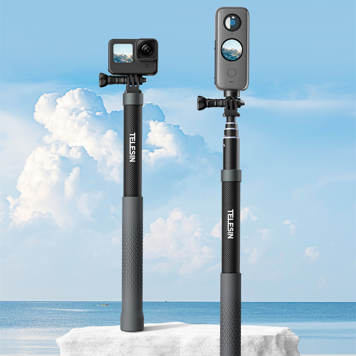 Fit Gopro12 M Carbon Fiber Selfie Stick Insta360 Panoramic Camera